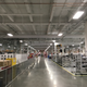 A view of the inside of the Gigafactory where battery packs are assembled.